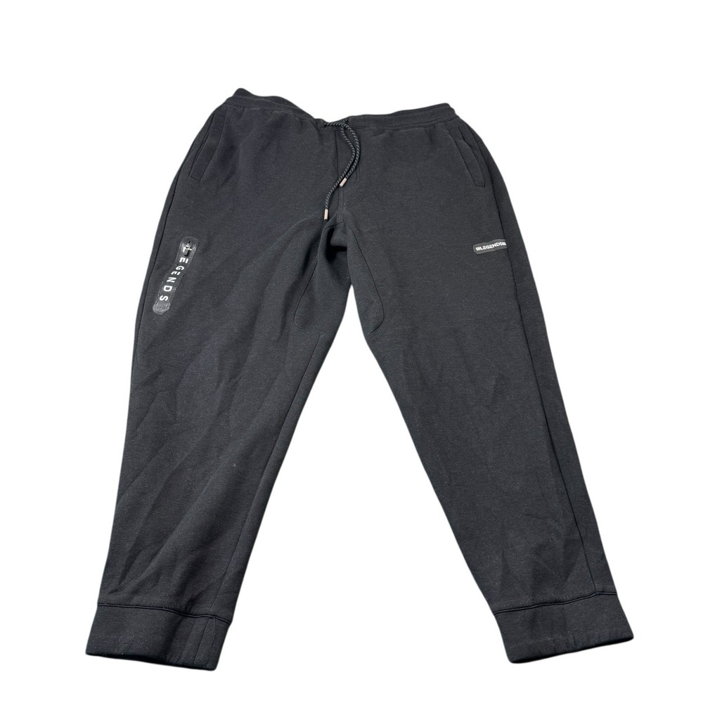 LEGENDS Mens Black Sweatpants Drawstring Activewear Joggers Size 2XL XXL